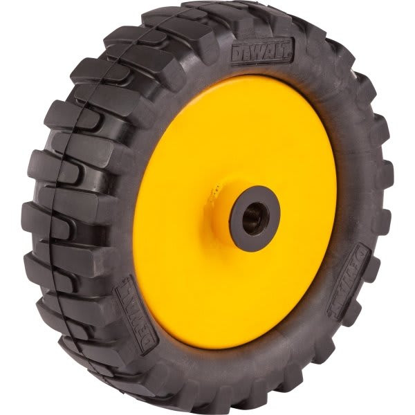 Dewalt 12-Inch Dia Steel Core Flat-Free Pu Replacement Wheel Yellow Black