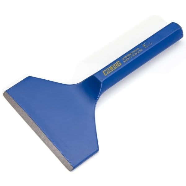 Estwing 4-Inch Wide Hex Shaft Masonry Chisel Blue