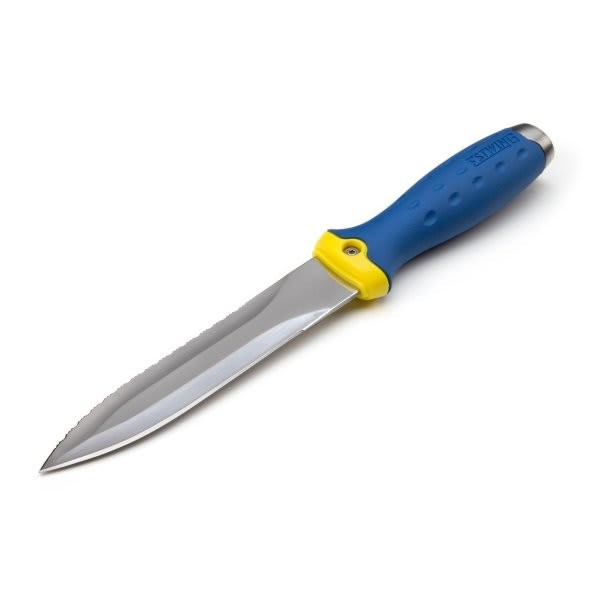 Estwing 5.5-In Fixed Double-Edged Multi-Purpose Knife W/Sheath Blue Yellow