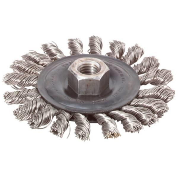 Bosch 4 Inch Wheel Diameter 5/8 Inch-11 Arbor Stainless Steel Knotted Wire