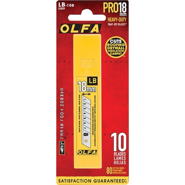 Olfa Lb-10b 18mm 8pt Snap Off Blade, Package Of 60