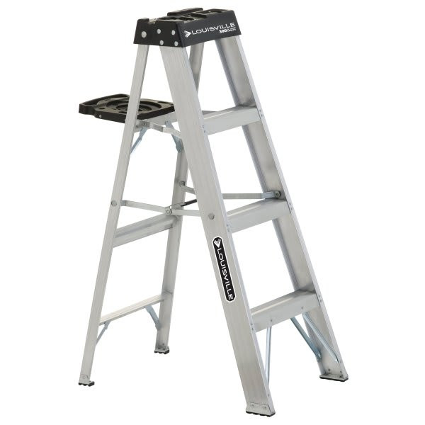 Louisville Ladder As3000 4 Ft. 300 Lb. 3-Step Aluminum Step Ladder