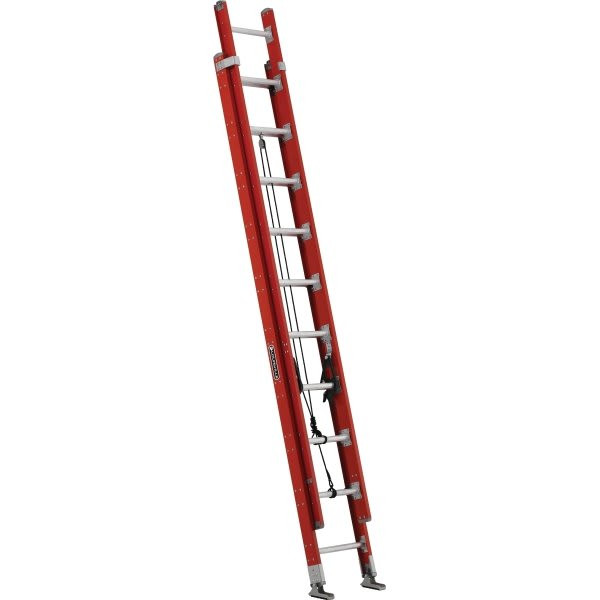 Louisville Ladder Fe7200 20 Ft. 300 Lb. Fiberglass 20-Step Extension Ladder