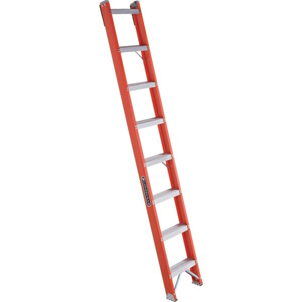 Louisville Ladder Fh1000 8 Ft. 300 Lb. Fiberglass 8-Step Shelf Ladder