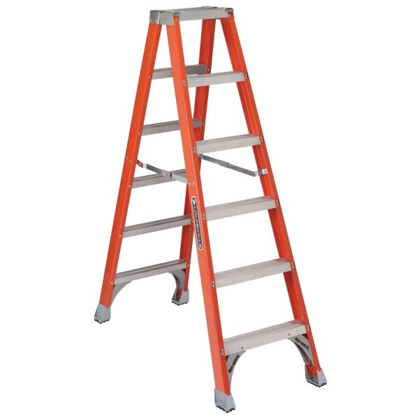 Louisville Ladder Fm1500 6 Ft. 300 Lb. Fiberglass 5-Step Twin Step Ladder