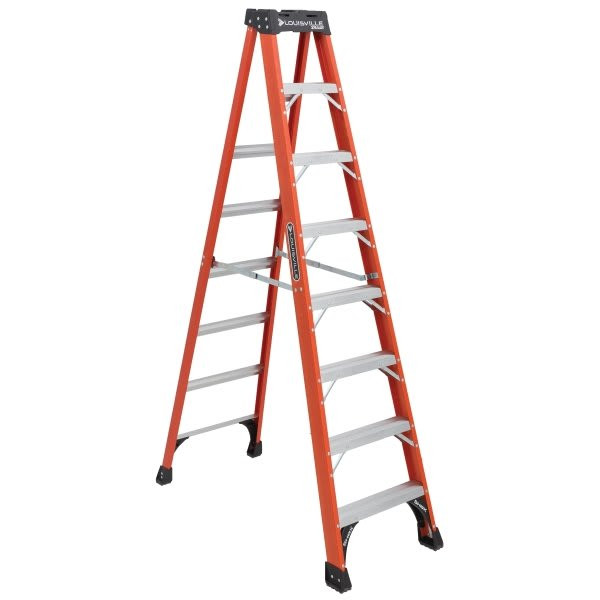 Louisville Ladder Fs1400hd 8 Ft. 375 Lb. 7-Step Fiberglass Step Ladder