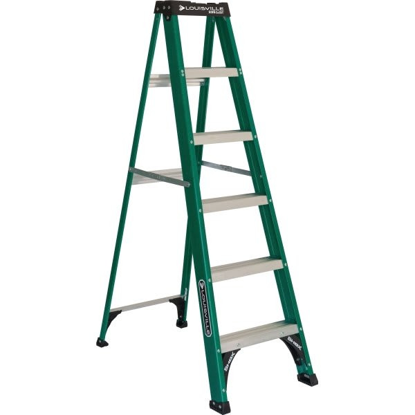 Louisville Ladder Fs4000 5 Ft. 225 Lb. 4-Step Fiberglass Step Ladder