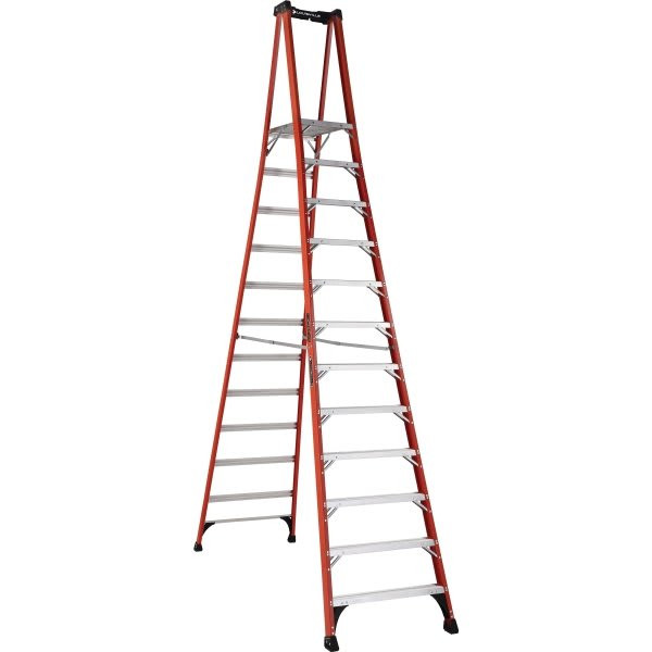 Louisville Ladder Fxp1800hd 12 Ft. 375 Lb. Fiberglass Pinnacle Platform Step Ladder