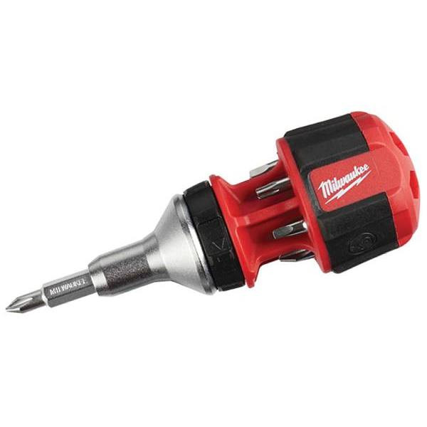 Milwaukee 8-In-1 Compact Ratcheting Multi-Bit Screwdriver