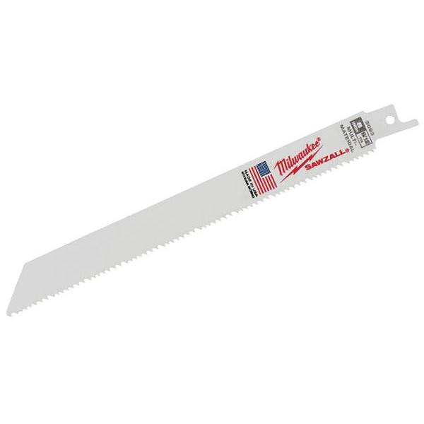 Milwaukee, 8 " 8/12 Teeth Per " Multi-Material Cutt" Sawzall Reciprocat" Saw Blades,package Of 5