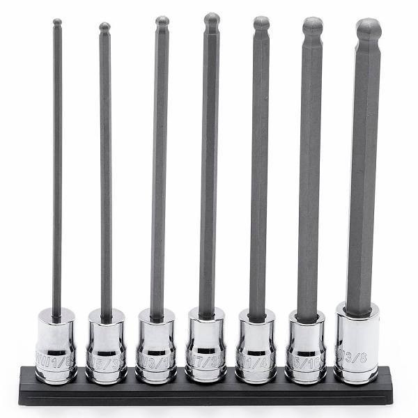 Husky 3/8 In. Drive Sae Long Ball Bit Socket Set 7-Piece