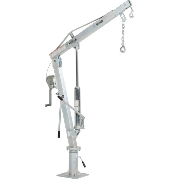 Vestil Winch Truck Jib Crane 500 Pounds Capacity Extended Galvanized