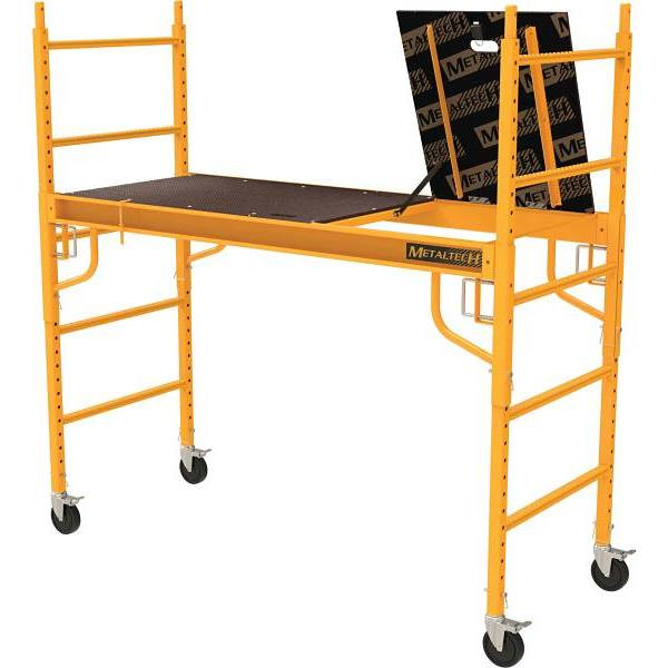 METALTECH Safe Climb 6 Ft. Baker Style Rolling Scaffold Platform, 1250 Lb. Load Capacity