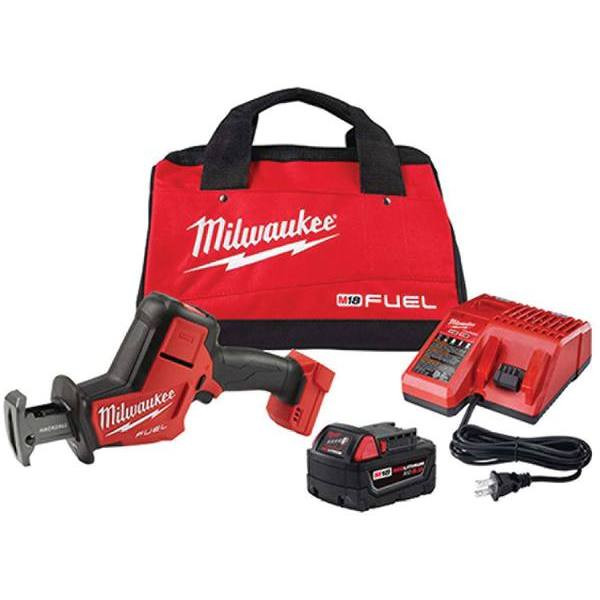 Milwaukee M18 Fuel Lithium-Ion Brushless Cordless Reciprocating Saw Kit With 5.0ah Batteries, Charger, And Tool Bag