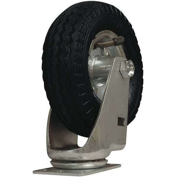 Snap-Loc Air-Ride 6 In. Pneumatic Swivel Plate Caster W/ 300 Lb. Load Rating