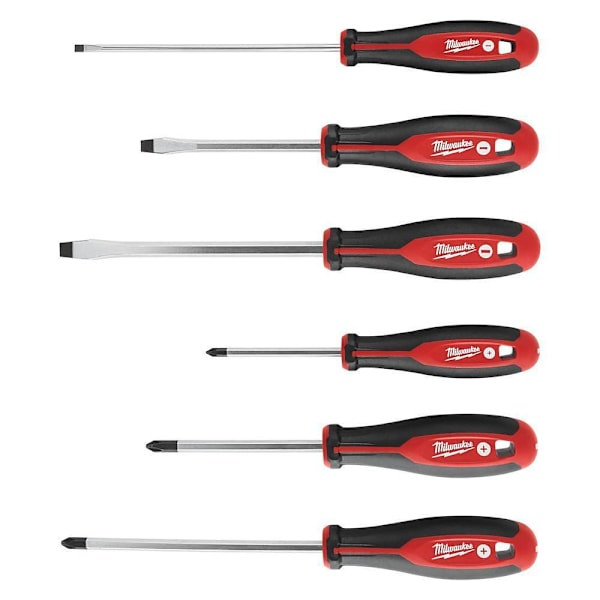 Milwaukee 6-Piece Hex Steel Screwdriver Set Including Phillips And Slotted