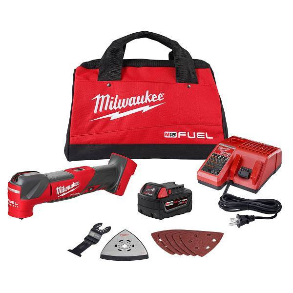Milwaukee M18 Fuel 18v Li-Ion Oscillating Multi-Tool Kit W/ 5.0 Ah Battery And Charger