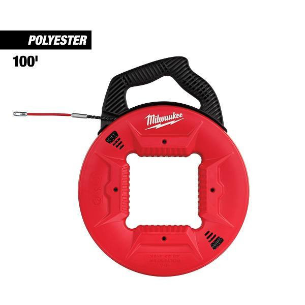 Milwaukee 100 Ft. Polyester Fish Tape W/ Flexible Metal Leader