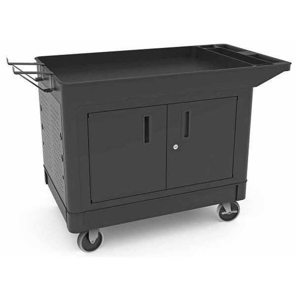 Luxor Xlc Industrial Work Cart With Locking Cabinet, 25.5"W X 45.5"D X 33"H