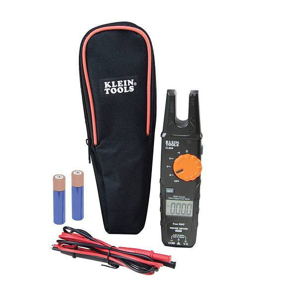 Klein Tools Electrical Tester, Open Jaw Fork Meter, Ac Auto-Ranging, 200 Amp