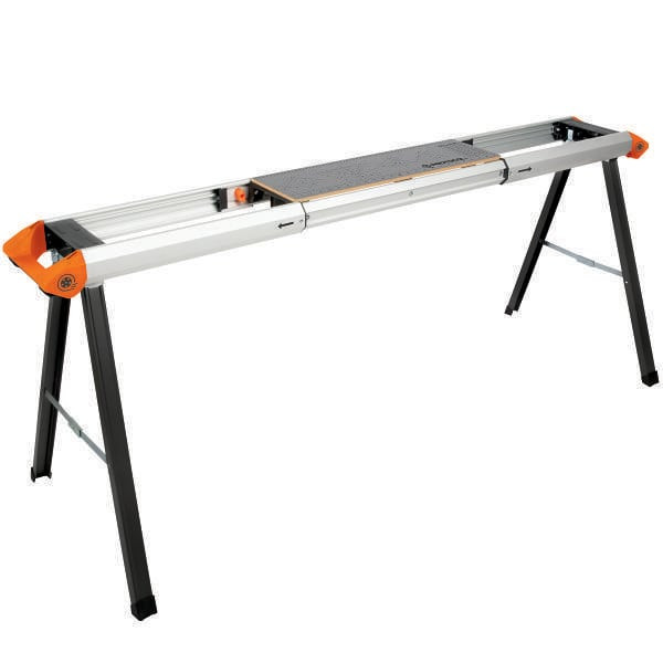 Protocol Equipment Lightweight Aluminum Sawhorse, Expandable Length, 70" X 29"