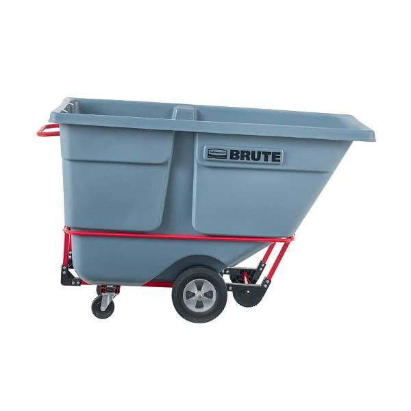 Rubbermaid Commercial Brute Rotomolded Tilt Truck, Standard Duty, 1 Cu Yd, Gray