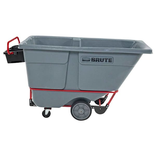 Rubbermaid Commercial BRUTE Rotomolded Tilt Truck, 1/2 Cu Yd, Heavy Duty Plus, Gray