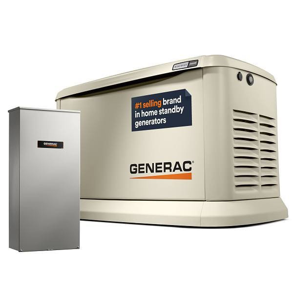 Generac 7291 26kw Air-Cooled Whole Home Standby Generator With Transfer Switch
