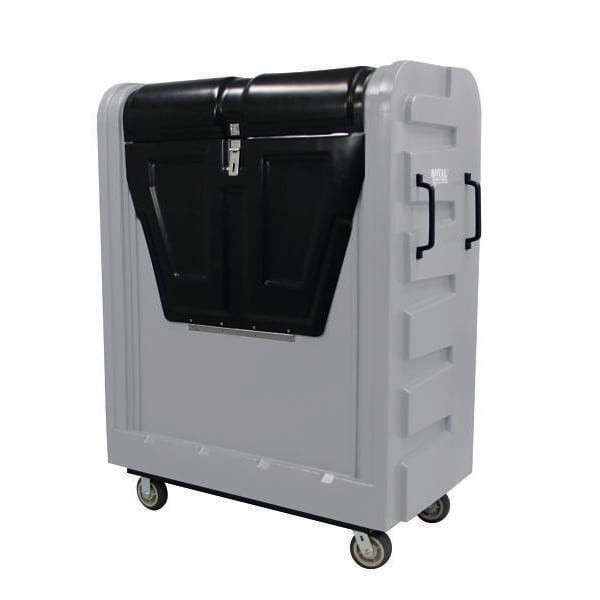Royal Basket Trucks Bulk Security Poly Truck 48cf Gray Full Swivel