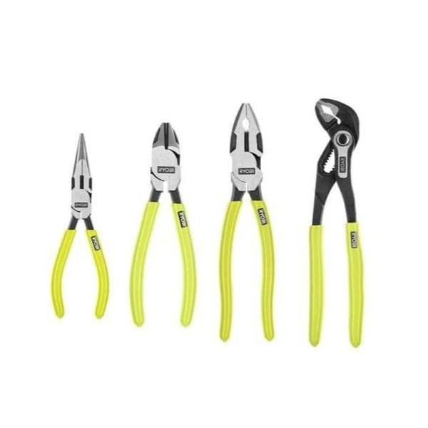 Ryobi High Leverage Plier Set, 4 Piece