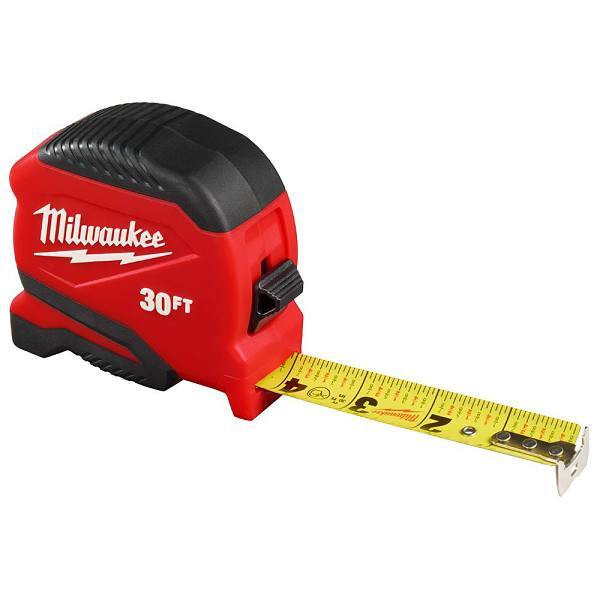 Milwaukee Compact Tape Measure, 30 Ft