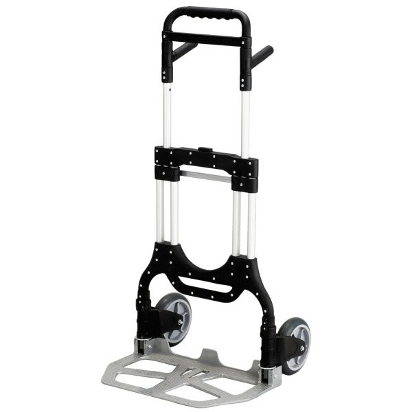 Safco Stow-Away Heavy-Duty Hand Truck, 500lb Capacity, 23w X 24d X 50h, Aluminum