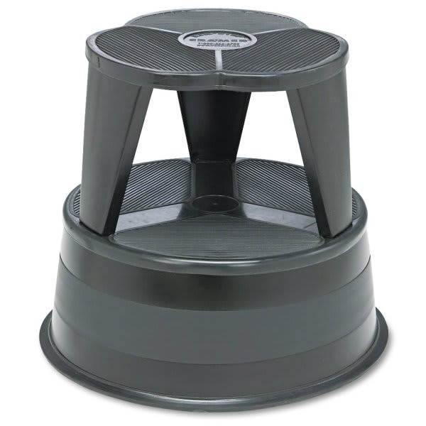 Cramer Kik-Step Steel Step Stool, 350 Lb Cap, 16" Dia. X 14 1/4h, Black