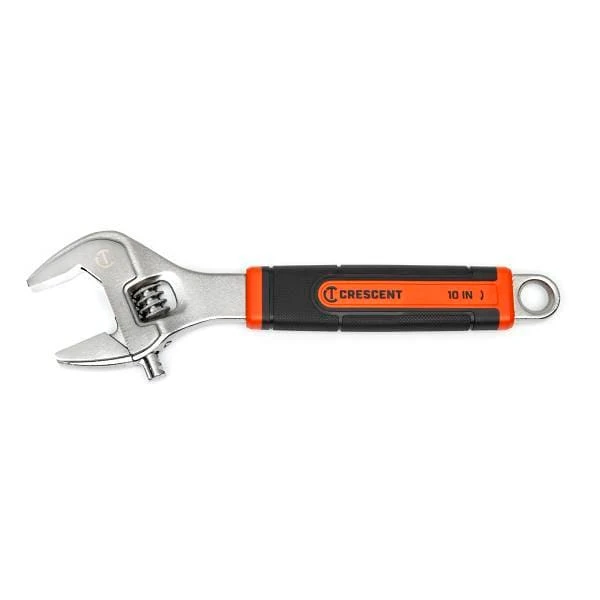 Crescent 10" Adjustable Wrench With Cushion Grip, Quick Fit Jaw