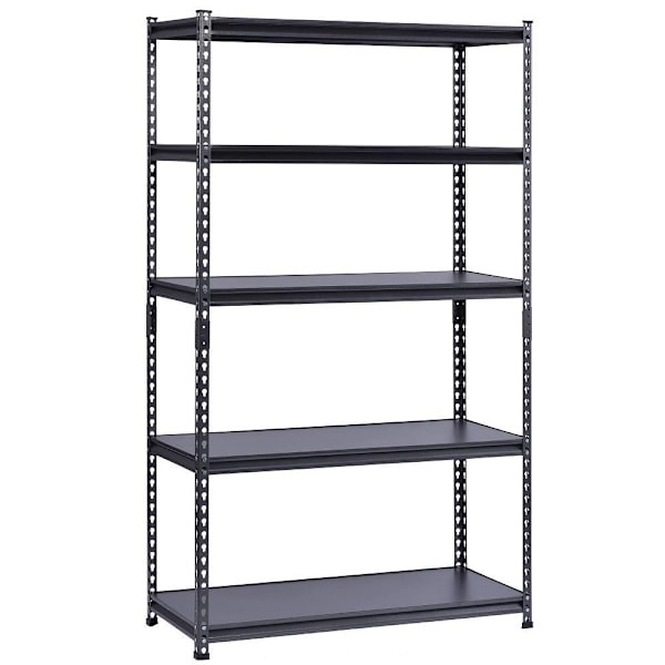 HDX 5-Tier Steel Garage Storage Shelving Unit, 48" X 72" X 24", Silver Vein
