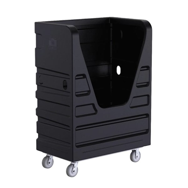 R&B Wire Products 48 Cubic Foot Black Heavy Duty Bulk Transport Truck - 38 Bushel