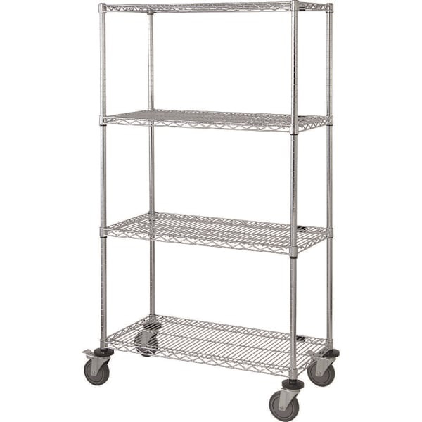 Quantum Storage Systems Mobile Cart 60w X 24d X 80"H Chrome M2460c47-Lh57c
