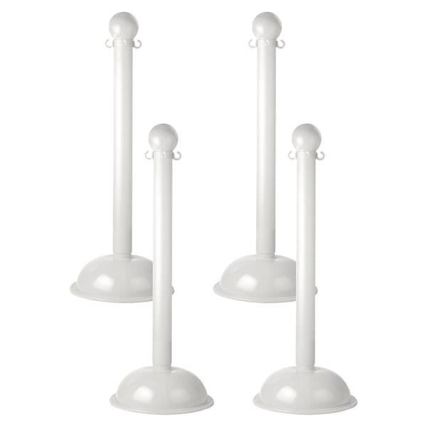 Mr. Chain White 3" Stanchion Package Of 4