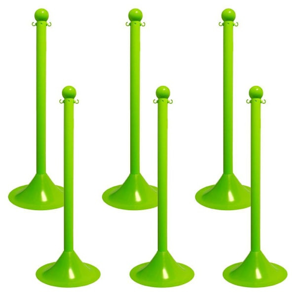 Mr. Chain Safety Green Stanchion Package Of 6