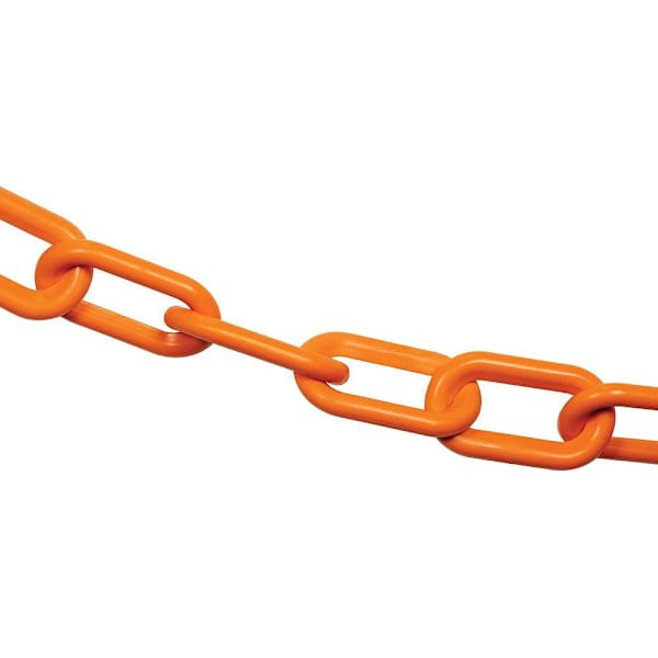 Mr. Chain 2" X 50 Safety Orange Biodegradable Plastic Safety Chain