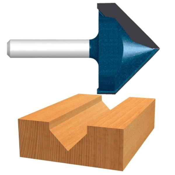 Bosch 9/16 Inch Carbide Tipped V-Groove And Scoring Router Bit