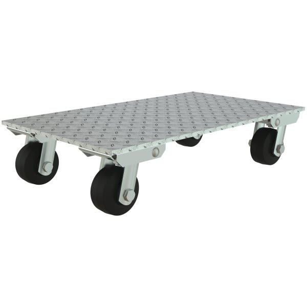 Vestil Aluminum Dolly Rubber Wheels 27 X 16"