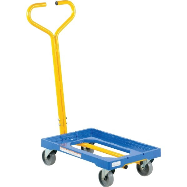 Vestil 500 Lb Capacity Plastic Dolly 24.5 X 16" With Handle