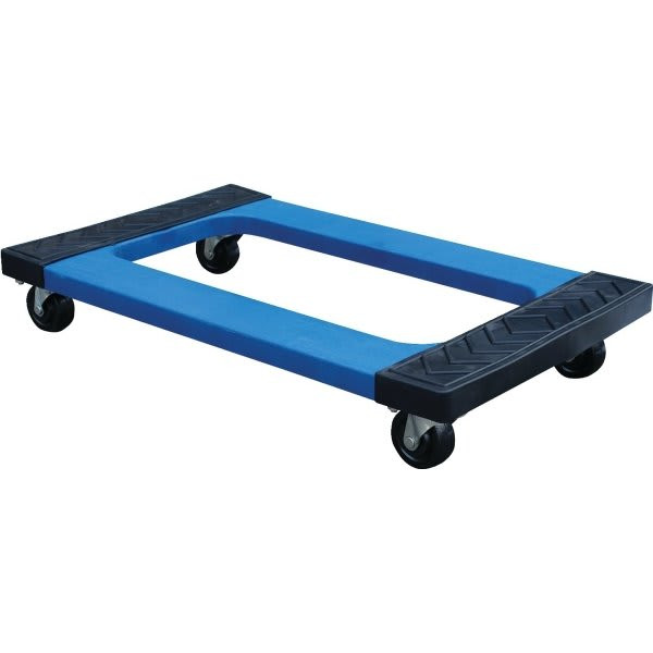 Vestil 1000 Lb Capacity Plastic Dolly 30 X 18" With Rubber Ends