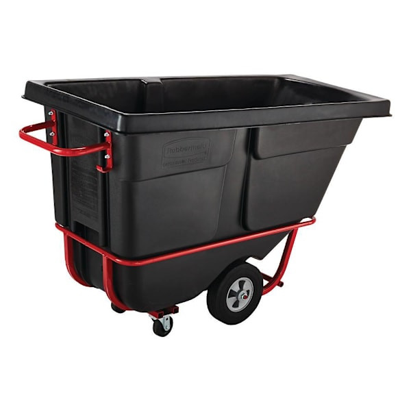 Rubbermaid Commercial BRUTE Rotomolded Tilt Truck, Standard Duty, 1/2 Cu Yd, Black