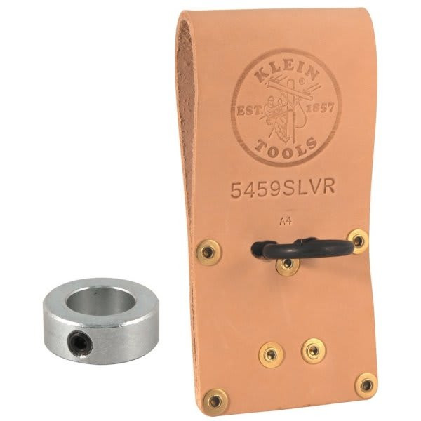 Klein Tools Beige Leather Connecting Bar Holder 6.75" With Lock Collar