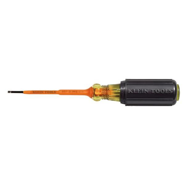 Klein Tools Screwdriver, Insulated 3/32 Inch Slotted 3 Inch Length