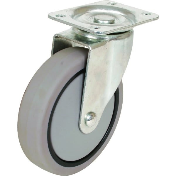 Shepherd 5" Gray Rubber Swivel Caster