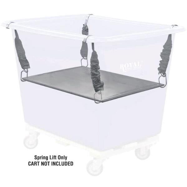 Royal Basket Trucks Spring Platform Lift For 10 Bushel Poly Truck, Gray