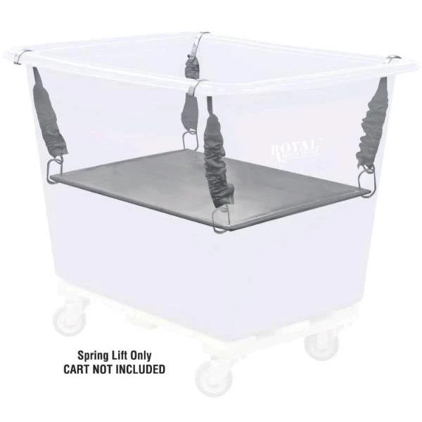 Royal Basket Trucks Spring Platform Lift For 14 Bushel Poly Truck, Gray